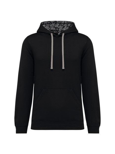 KARIBAN Sweat-shirt à capuche contrastée à motifs unisexe /api/colors/056f7b4d-a072-4df0-9254-e7f2e0e76bc3 personnalisable