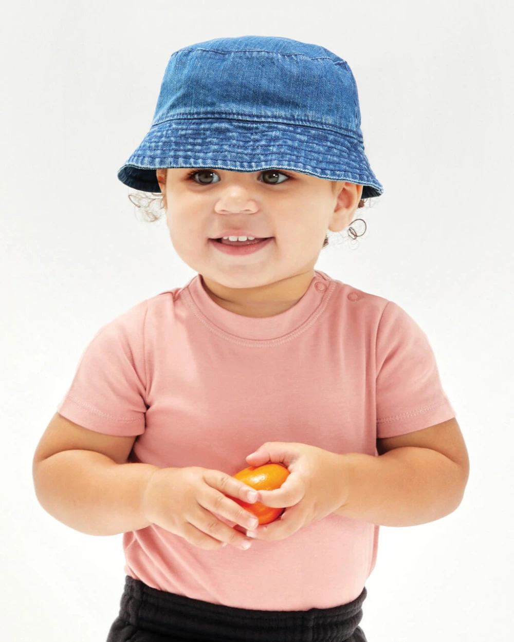 Petjes BABYBUGZ Baby Denim Bucket Hat voor bedrukking &amp; borduring