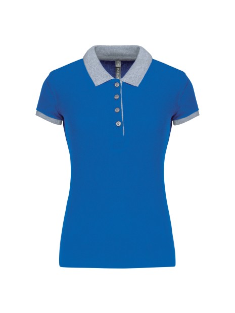KARIBAN Polo piqué bicolore femme /api/colors/9c2c4118-a1e9-4d53-9a0d-52d16eb5c701 personnalisable