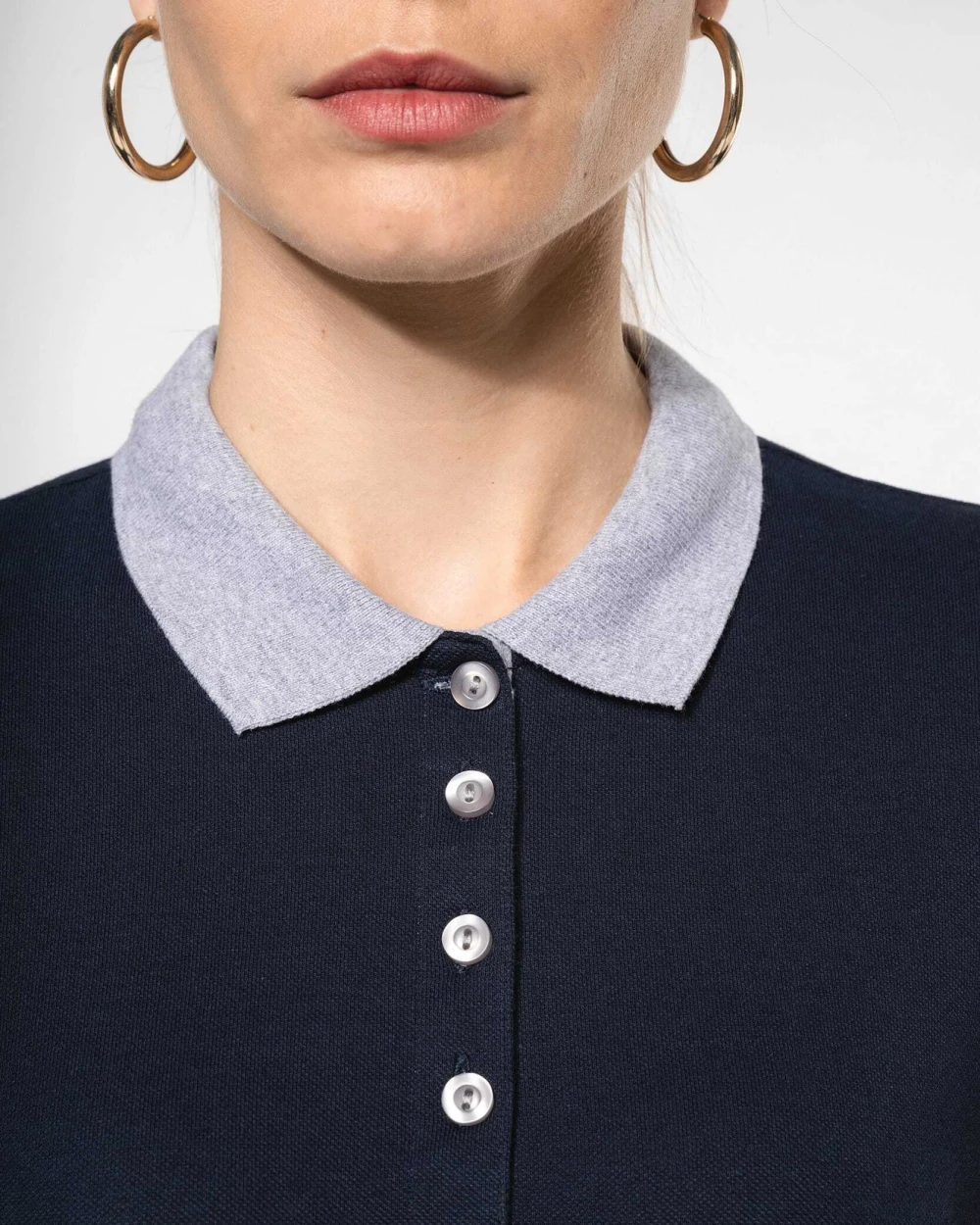 Polos personnalisable KARIBAN Polo piqué bicolore femme
