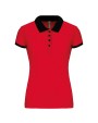 KARIBAN Zweifarbiges Piqué-Polohemd für Damen Poloshirts personalisierbar