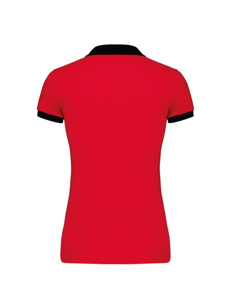 KARIBAN Polo piqué bicolore femme /api/colors/b50d1b8c-b02f-4ec6-9360-ffd14b5df30b personnalisable