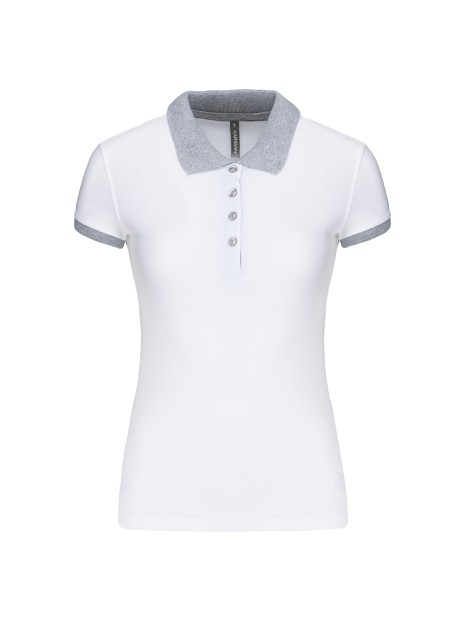 KARIBAN Polo piqué bicolore femme /api/colors/e9e9c2d7-5da0-455b-8d85-d85fc4386461 personnalisable