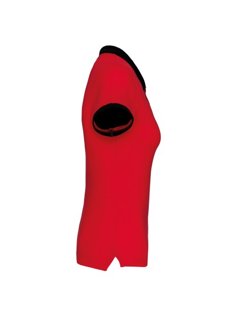 KARIBAN Polo piqué bicolore femme /api/colors/b50d1b8c-b02f-4ec6-9360-ffd14b5df30b personnalisable