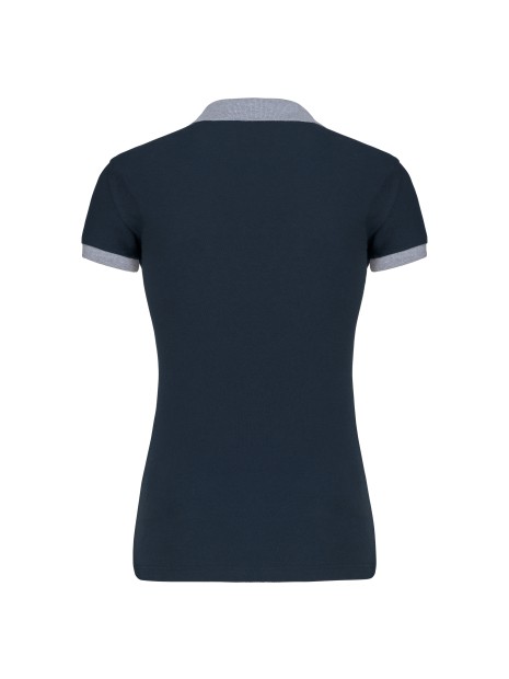 KARIBAN Polo piqué bicolore femme /api/colors/e012d280-016e-4af3-9848-1e6348e3e6e3 personnalisable
