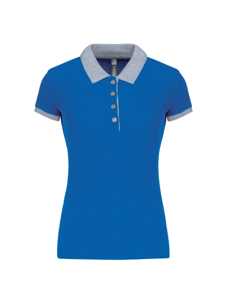 KARIBAN Polo piqué bicolore femme /api/colors/9c2c4118-a1e9-4d53-9a0d-52d16eb5c701 personnalisable