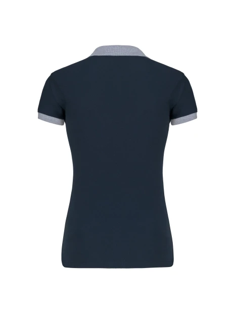 KARIBAN Polo piqué bicolore femme /api/colors/e012d280-016e-4af3-9848-1e6348e3e6e3 personnalisable