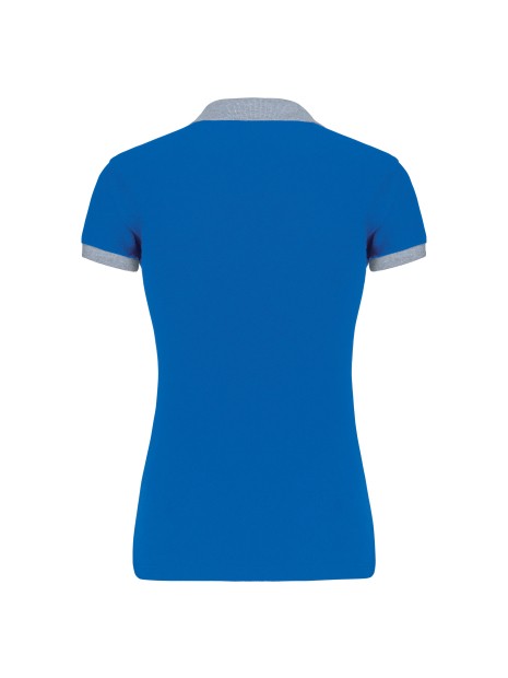 KARIBAN Polo piqué bicolore femme /api/colors/9c2c4118-a1e9-4d53-9a0d-52d16eb5c701 personnalisable