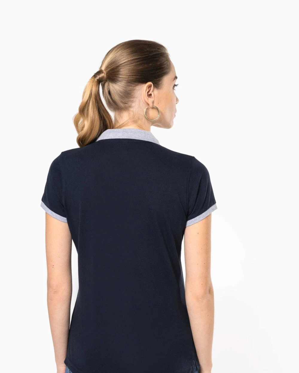 Polos personnalisable KARIBAN Polo piqué bicolore femme