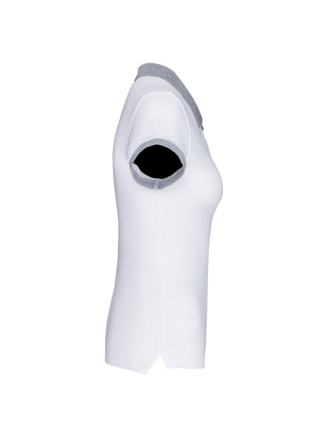 KARIBAN Polo piqué bicolore femme /api/colors/e9e9c2d7-5da0-455b-8d85-d85fc4386461 personnalisable