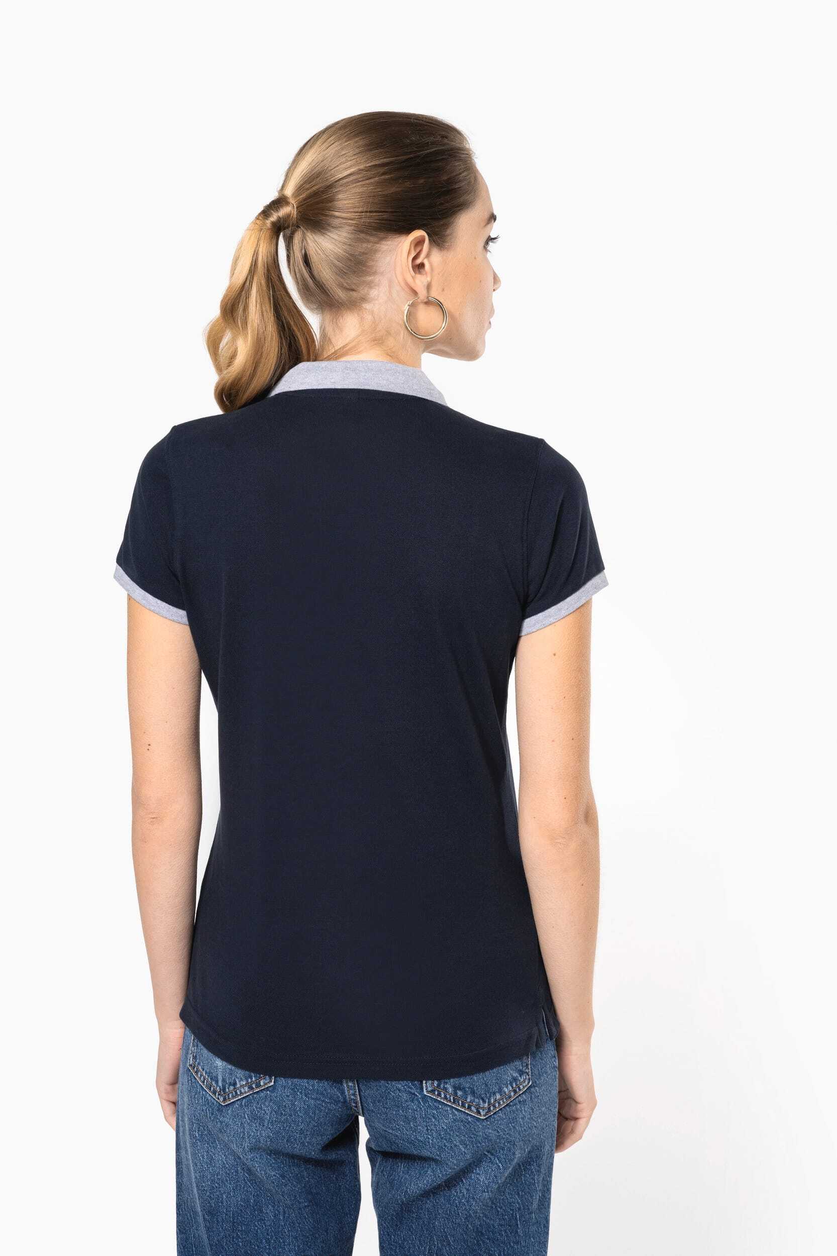 Polos personnalisable KARIBAN Polo piqué bicolore femme