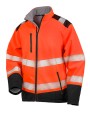 Softshells SAFE-GUARD Printable Ripstop Safety Softshell Jacket voor bedrukking &amp; borduring