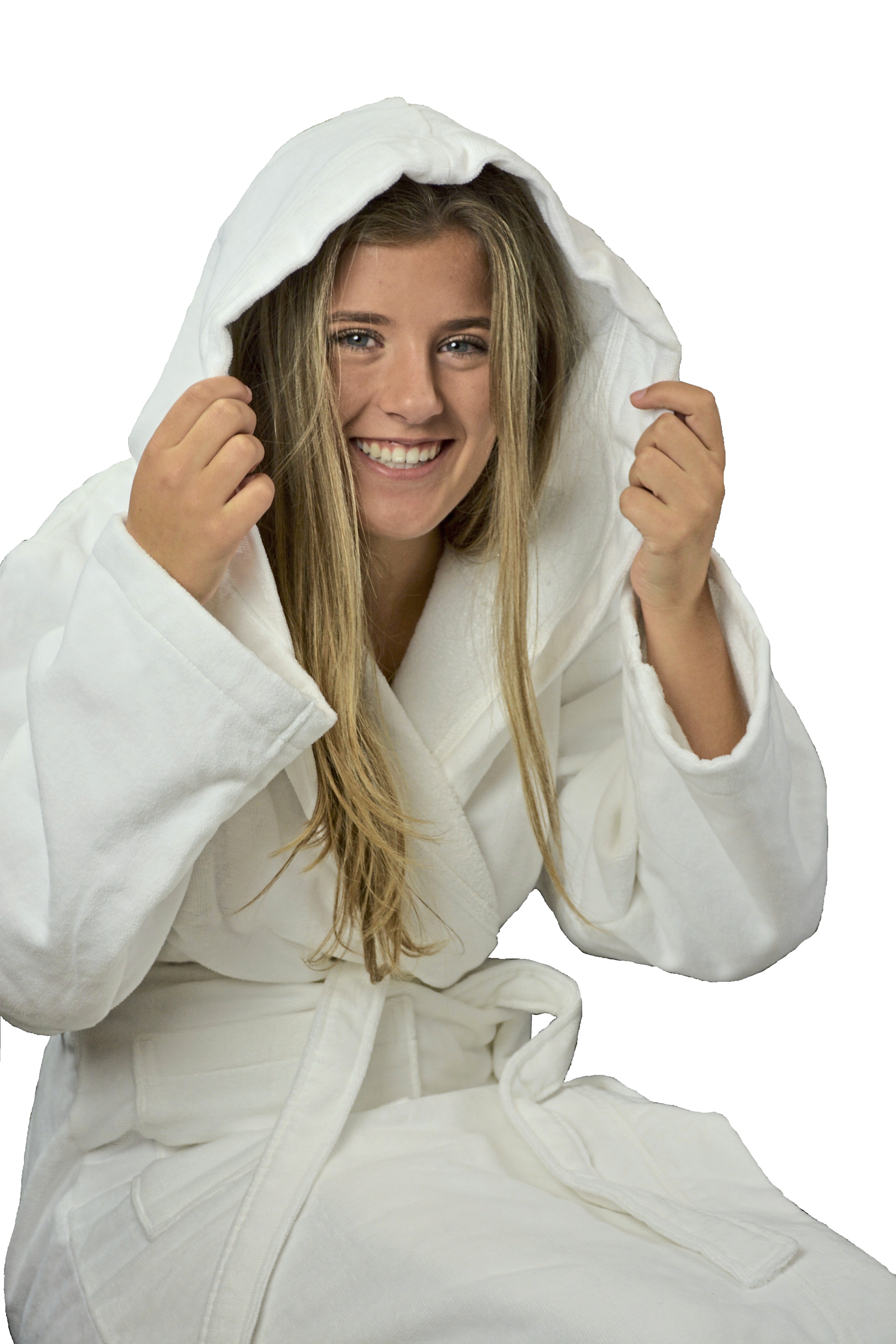 Produits éponges personnalisable A&R DeLuxe Velour Bathrobe With Hood