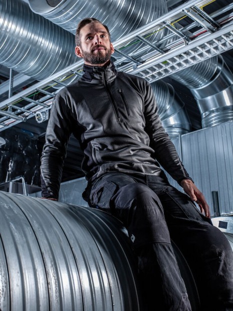 Laines polaires à personnaliser PROJOB 3306 MICROPOLAIRE TECHNIQUE 1/2 ZIP CONTRASTEE 