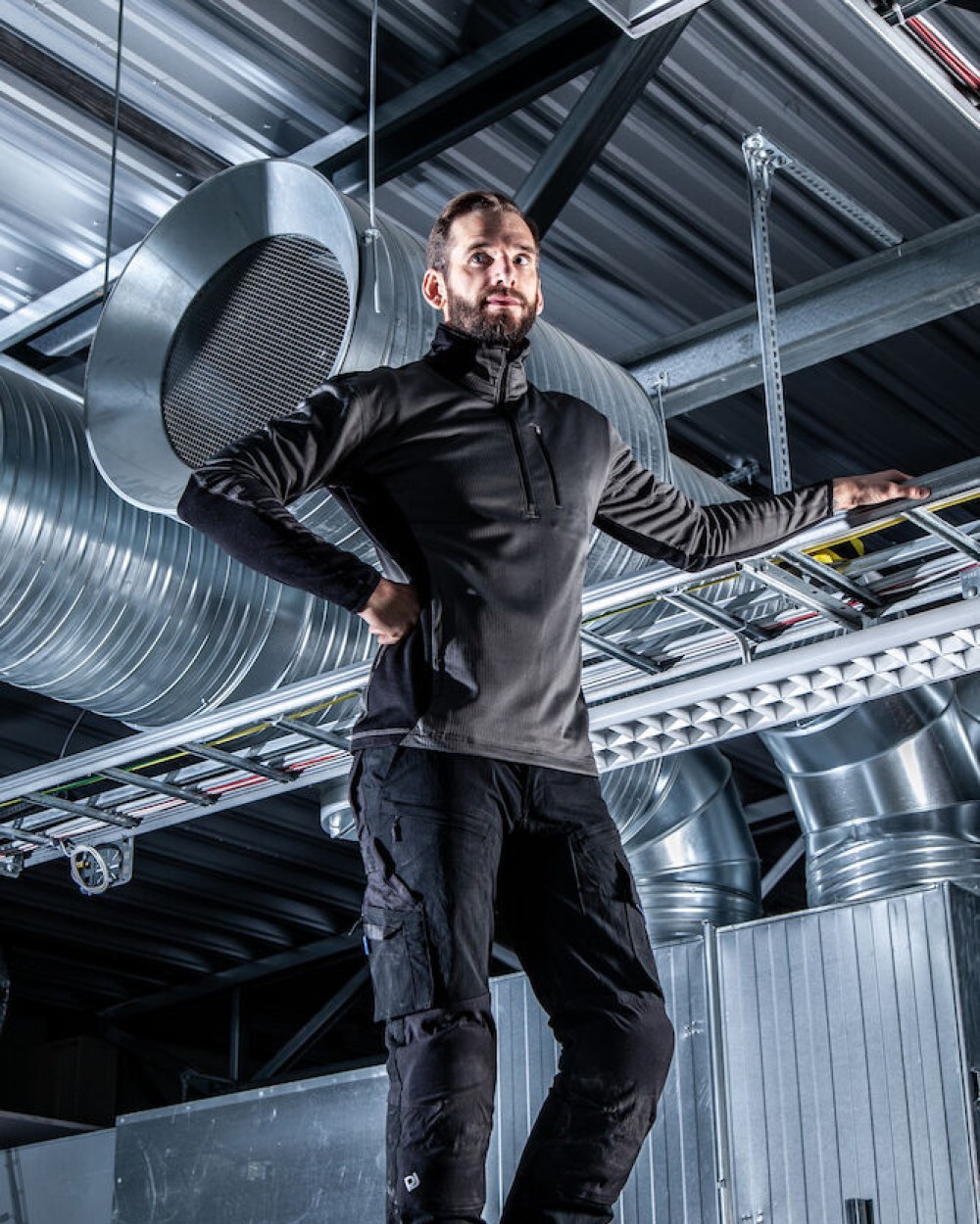 Laines polaires personnalisable PROJOB 3306 MICROPOLAIRE TECHNIQUE 1/2 ZIP CONTRASTEE