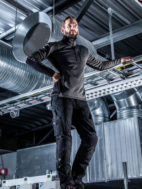 Laines polaires à personnaliser PROJOB 3306 MICROPOLAIRE TECHNIQUE 1/2 ZIP CONTRASTEE 