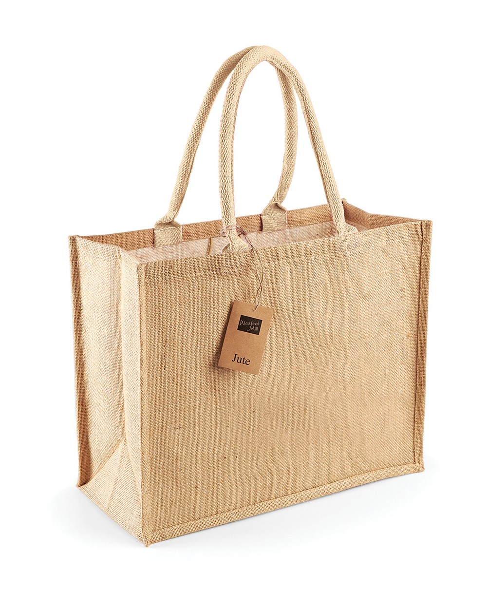 Tote bags WESTFORDMILL Jute classic shopper voor bedrukking &amp; borduring