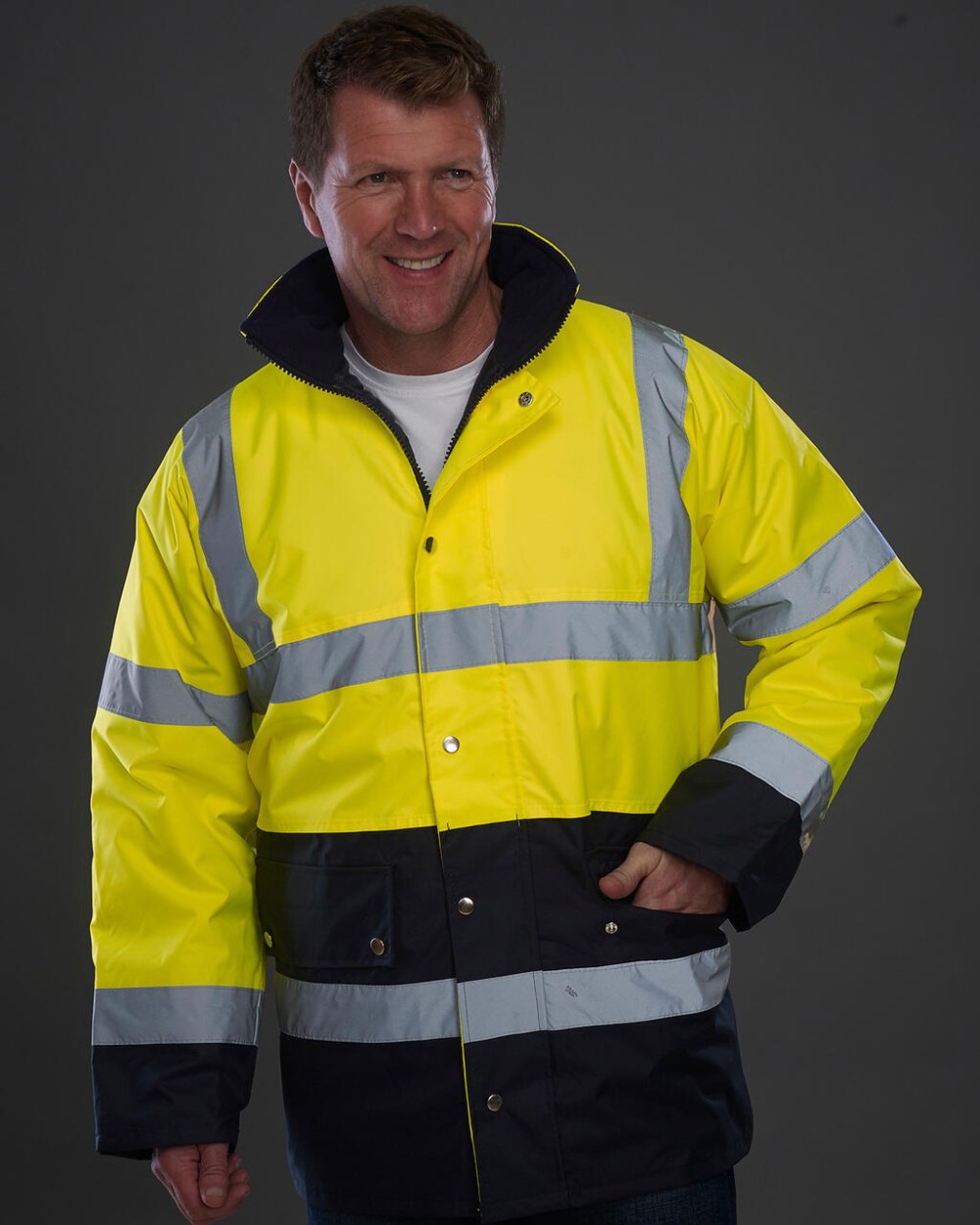 Vestes personnalisable YOKO Fluo 2 Tone Motorway Jacket