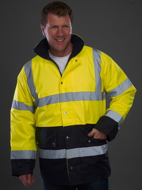 Vestes à personnaliser YOKO Fluo 2 Tone Motorway Jacket 