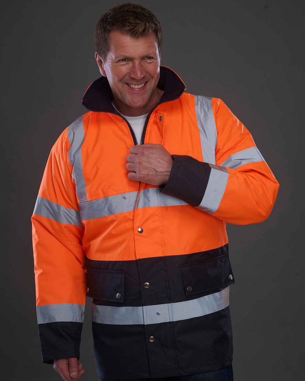 YOKO Fluo 2 Tone Motorway Jacket Jacken personalisierbar