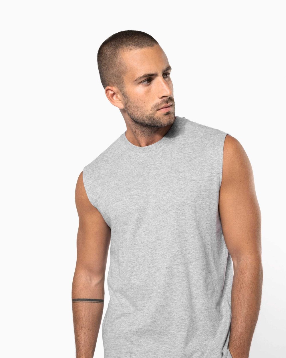 T-shirts KARIBAN Mouwloos heren T-shirt Bio 150 IC voor bedrukking &amp; borduring