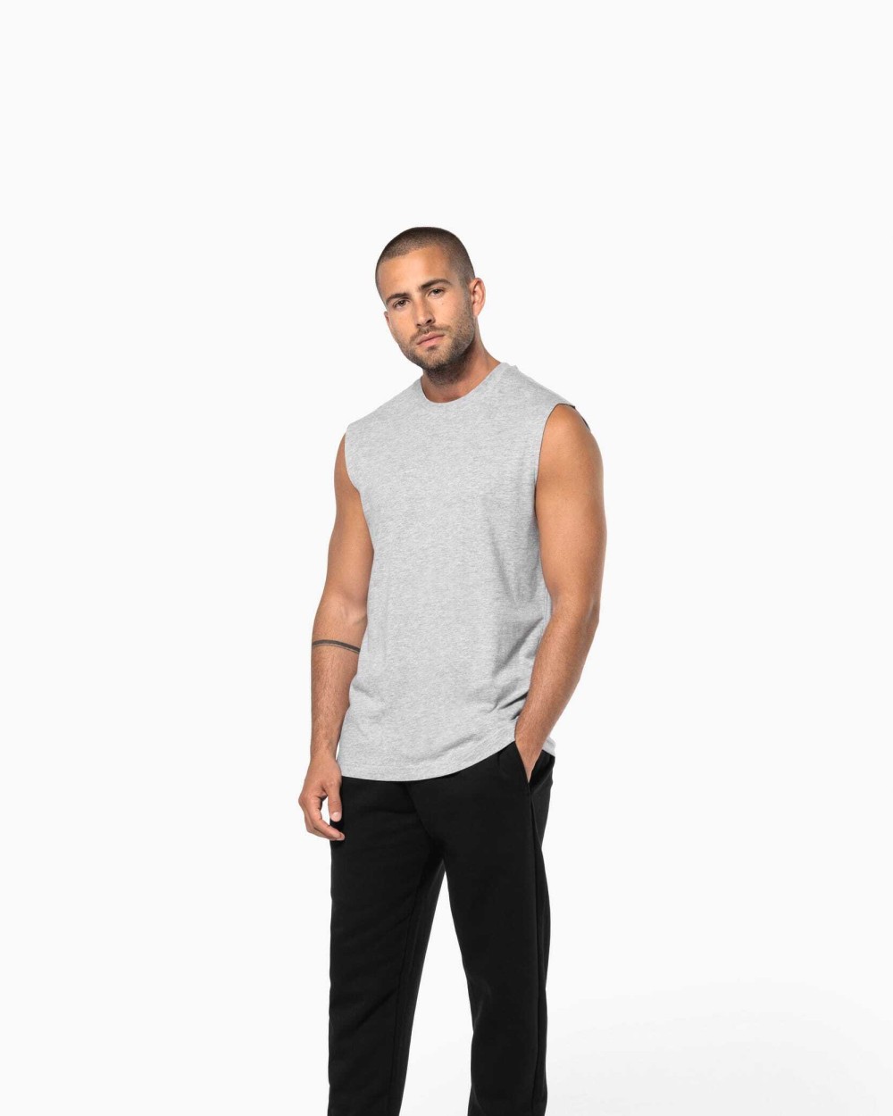 T-shirts KARIBAN Mouwloos heren T-shirt Bio 150 IC voor bedrukking &amp; borduring