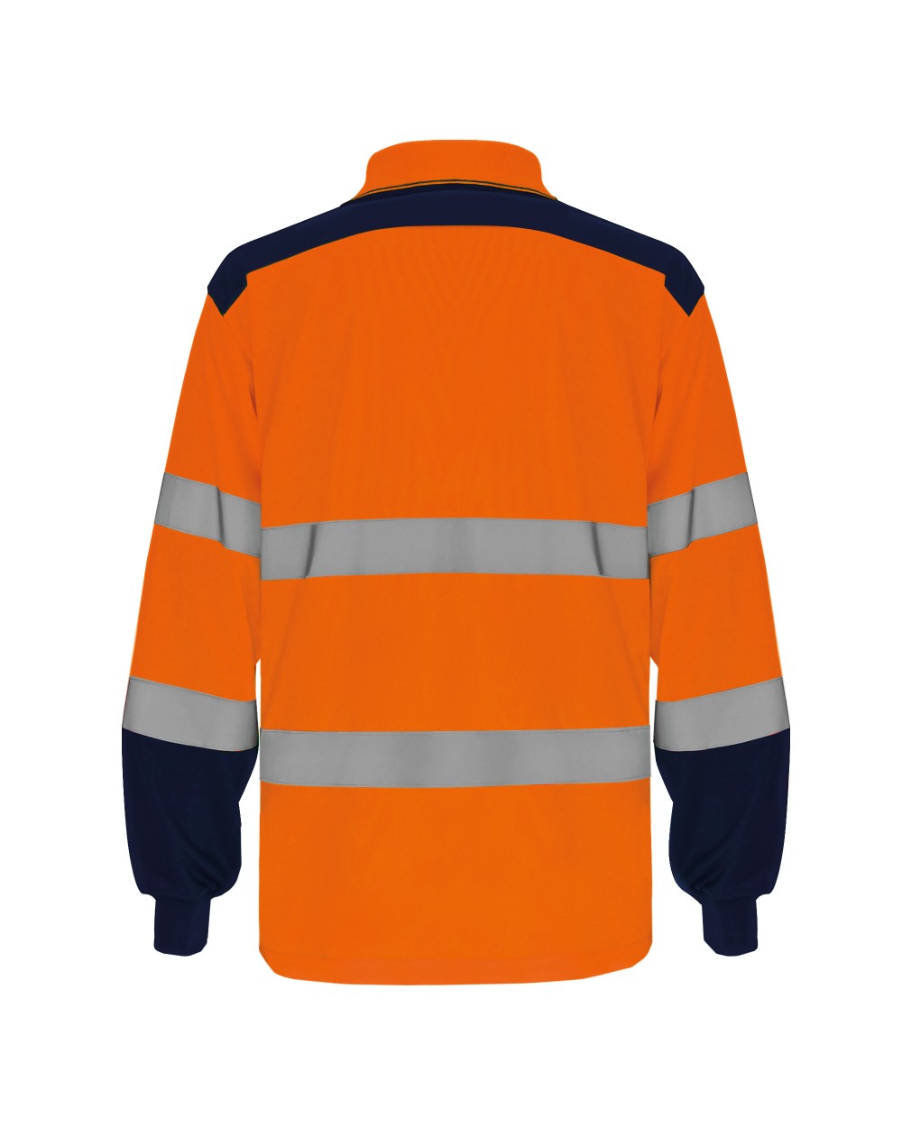 Polo's YOKO Tweekleurige Hi-Vis polo met lange mouwen voor bedrukking &amp; borduring
