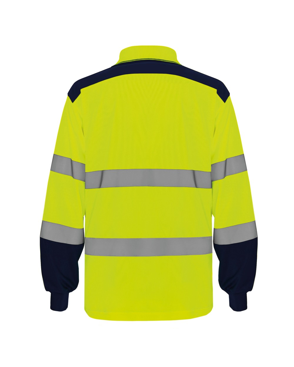 Polo's YOKO Tweekleurige Hi-Vis polo met lange mouwen voor bedrukking &amp; borduring