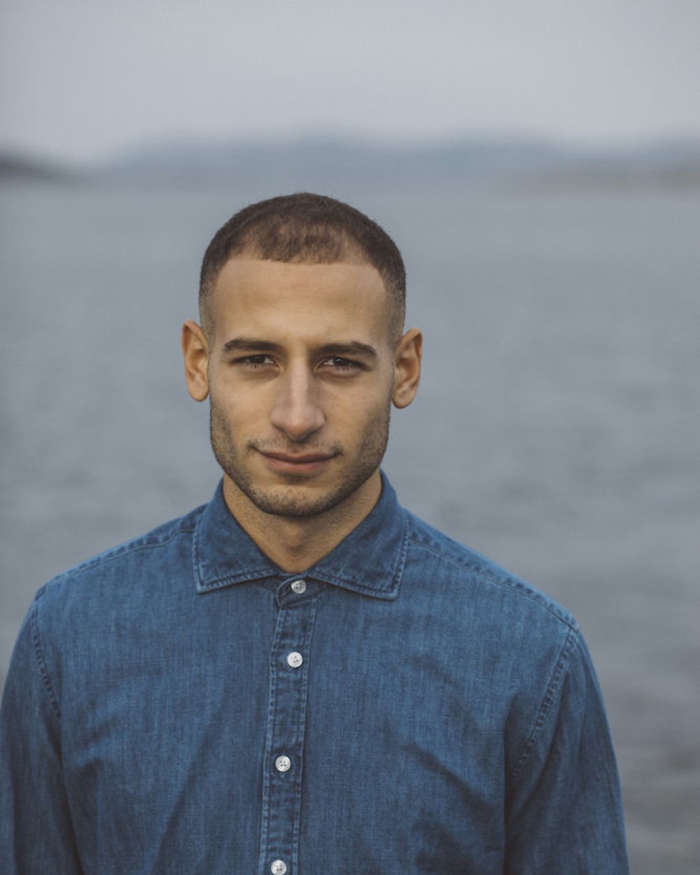 Chemises personnalisable COTTOVER CHEMISE DENIM SLIM FIT HOMME - CERTIFIÉ GOTS