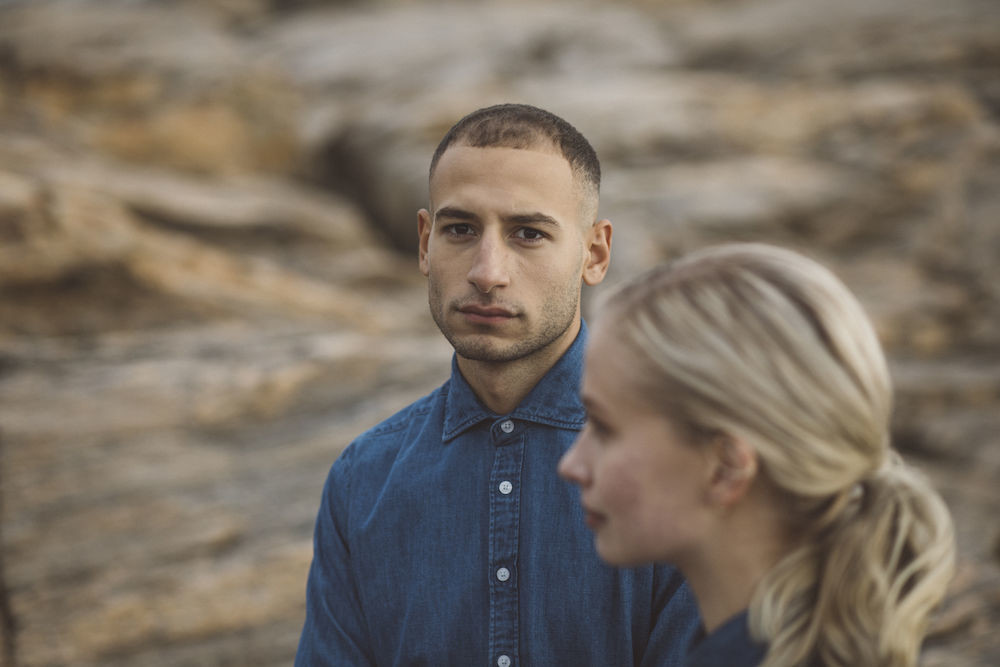 Hemden COTTOVER SHIRT DENIM SLIM FIT MAN - GOTS GECERTIFICEERD voor bedrukking &amp; borduring