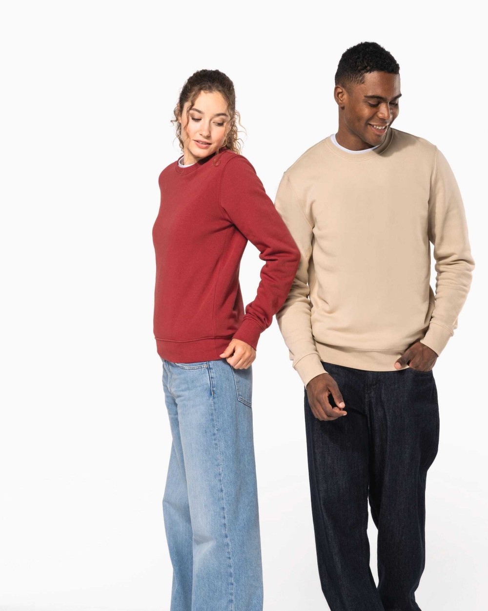 Sweaters & hoodies KARIBAN Ecologische sweater met ronde hals voor bedrukking &amp; borduring