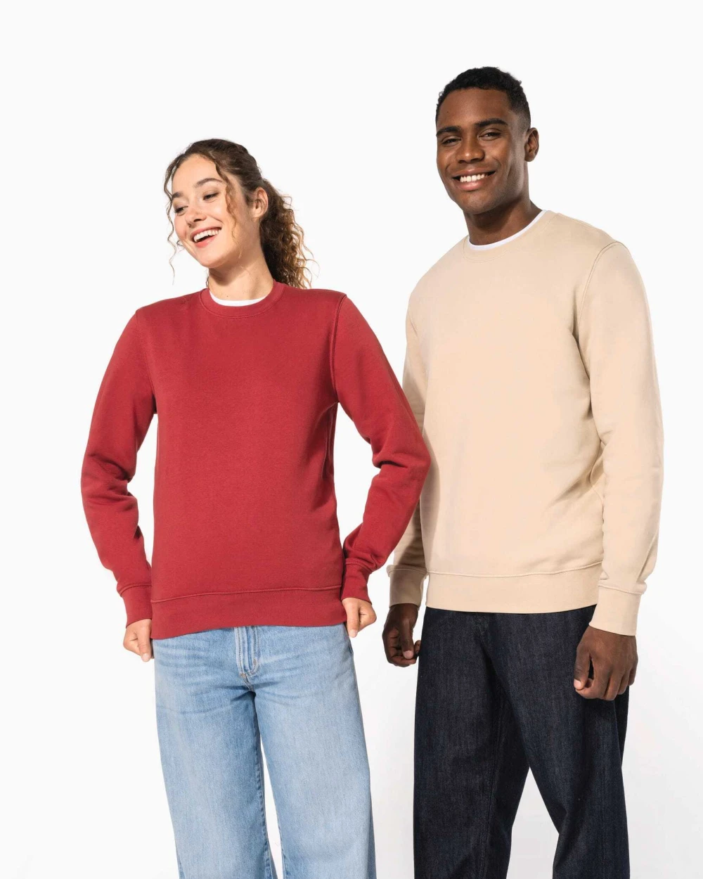 Sweaters & hoodies KARIBAN Ecologische sweater met ronde hals voor bedrukking &amp; borduring