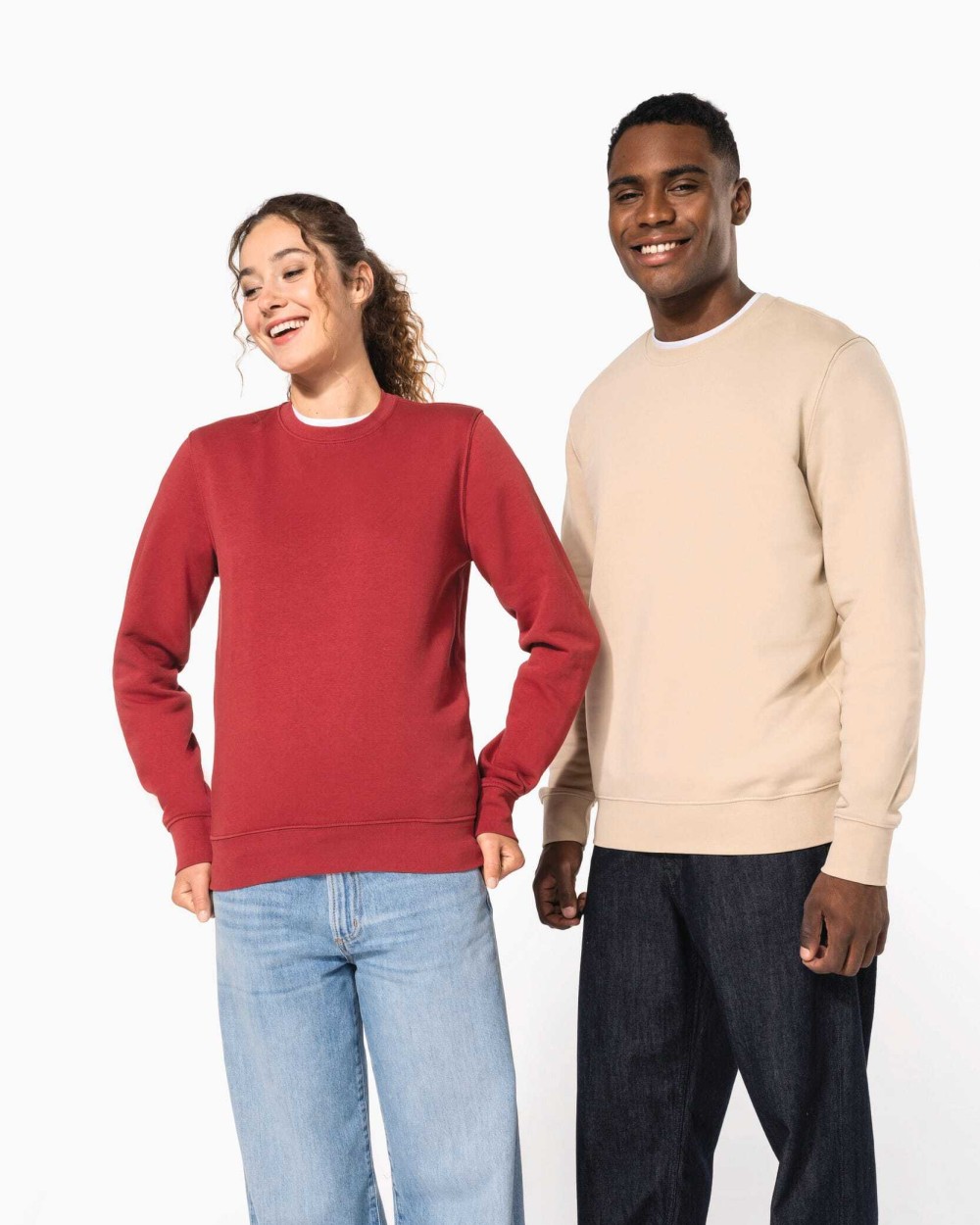 Sweaters & hoodies KARIBAN Ecologische sweater met ronde hals voor bedrukking &amp; borduring