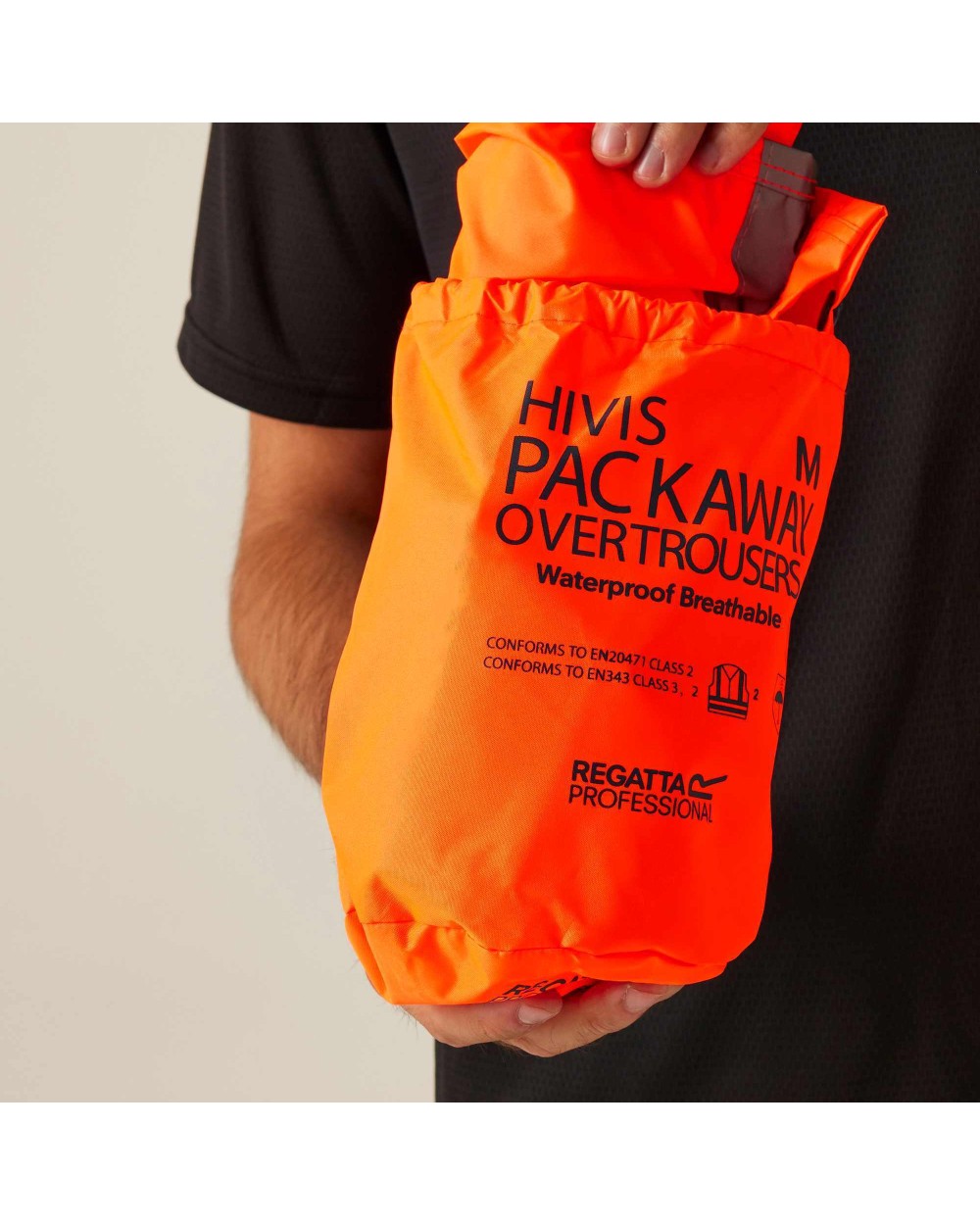 Broeken REGATTA Hi-Vis Pro Packaway Trousers voor bedrukking &amp; borduring