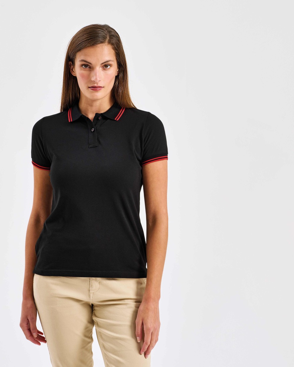 Polos personnalisable ASQUITH & FOX Polo passepoilé coupe classique femme - col contrasté