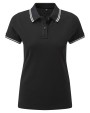 ASQUITH & FOX Women's classic fit tipped polo Poloshirts personalisierbar
