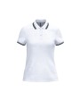 Polos personnalisable KARIBAN Polo femme manches courtes à liserés contrastés