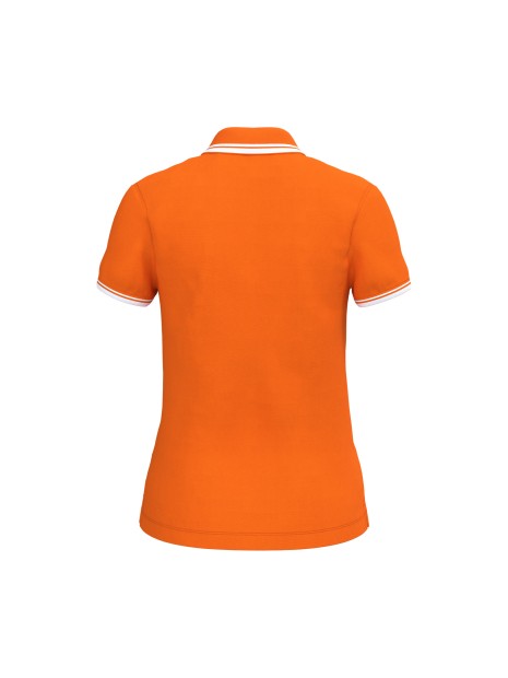 KARIBAN Polo femme manches courtes à liserés contrastés /api/colors/141fcc8d-c1f3-46fd-852f-78285a6322ae personnalisable