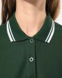Polo's KARIBAN Damespolo met korte mouwen en contrasterende bies voor bedrukking &amp; borduring