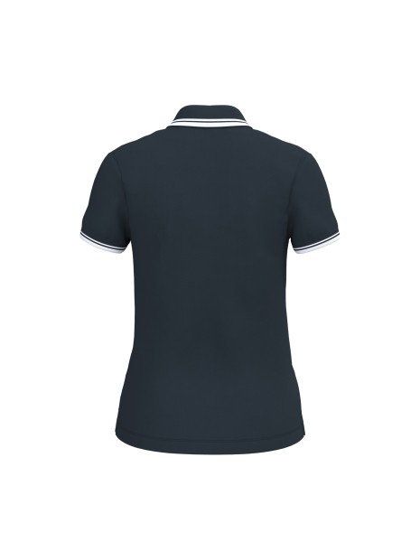 KARIBAN Polo femme manches courtes à liserés contrastés /api/colors/ac3617f1-55b6-4cce-bc08-bb5c08d2e5bf personnalisable