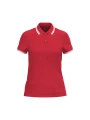 KARIBAN Polo femme manches courtes à liserés contrastés /api/colors/b7356eda-6c72-4d03-829c-6a61c9e04b1f personnalisable