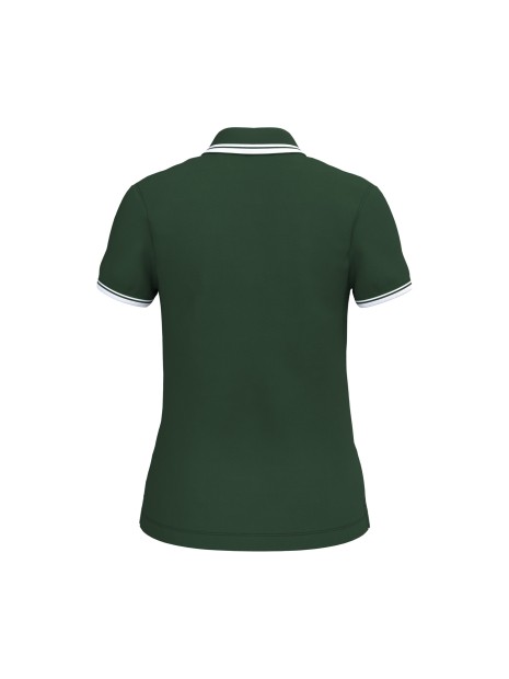 KARIBAN Polo femme manches courtes à liserés contrastés /api/colors/412d1f56-3a7a-4301-824d-97a0bc59b3a1 personnalisable