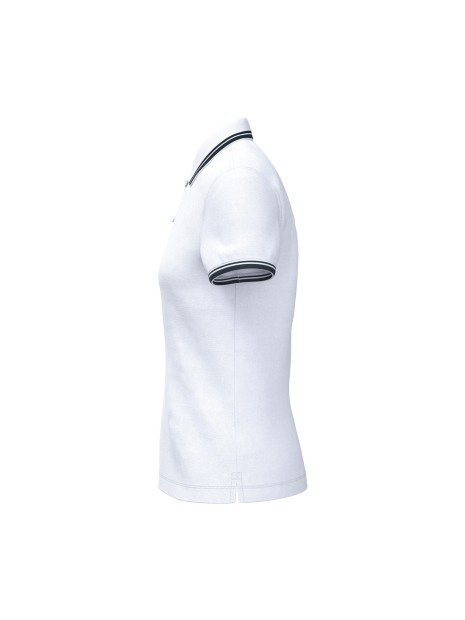 KARIBAN Polo femme manches courtes à liserés contrastés /api/colors/7106f99d-2e20-4f66-8e9f-e598d6240563 personnalisable