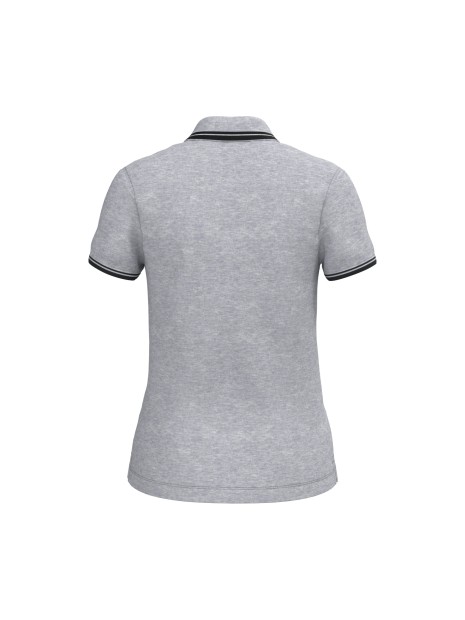 KARIBAN Polo femme manches courtes à liserés contrastés /api/colors/4d32e1db-15c2-4afb-a795-282da2f118eb personnalisable