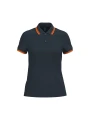 KARIBAN Polo femme manches courtes à liserés contrastés /api/colors/3b32ee91-14b1-49a1-a367-9c9bd1738c26 personnalisable