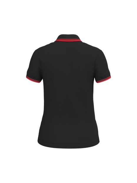 KARIBAN Polo femme manches courtes à liserés contrastés /api/colors/b084ccc6-964d-4c40-a33e-0f276869188a personnalisable