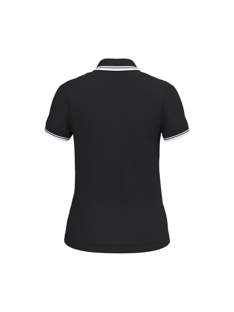 KARIBAN Polo femme manches courtes à liserés contrastés /api/colors/e945e77a-c49d-482d-a416-924871e9a782 personnalisable