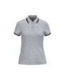 Polos personnalisable KARIBAN Polo femme manches courtes à liserés contrastés
