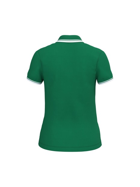 KARIBAN Polo femme manches courtes à liserés contrastés /api/colors/9c6146b3-e8d0-4ddb-b977-9be0bb3ee621 personnalisable