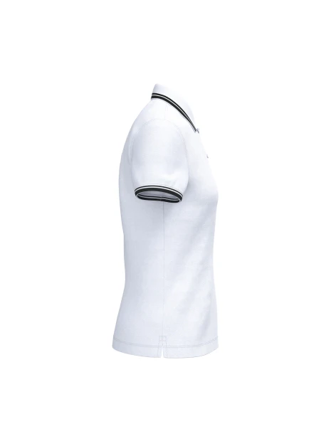 KARIBAN Polo femme manches courtes à liserés contrastés /api/colors/f7bbab39-eed0-4e10-a2bb-e238550dbaf8 personnalisable